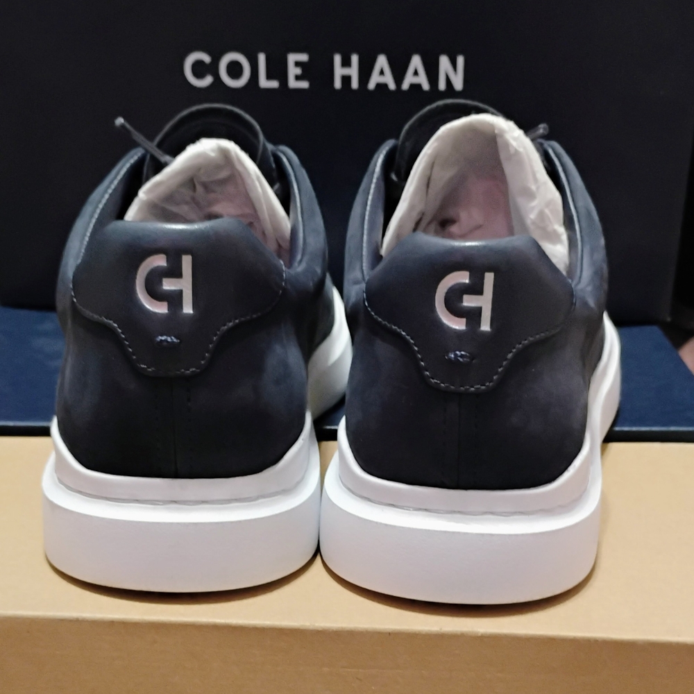 SOLD $$$$$$$$$Cole Haan Men's Navy Nubuck Sneakers - Picture 2 of 5